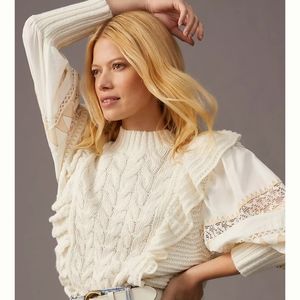 Anthropologie Cable-Knit Sweater